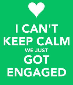 We Just Got Engaged!