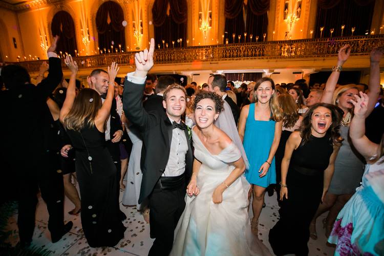 Bride and Groom on the Dance Floor Omni William Penn Wedding- Elite Show Band